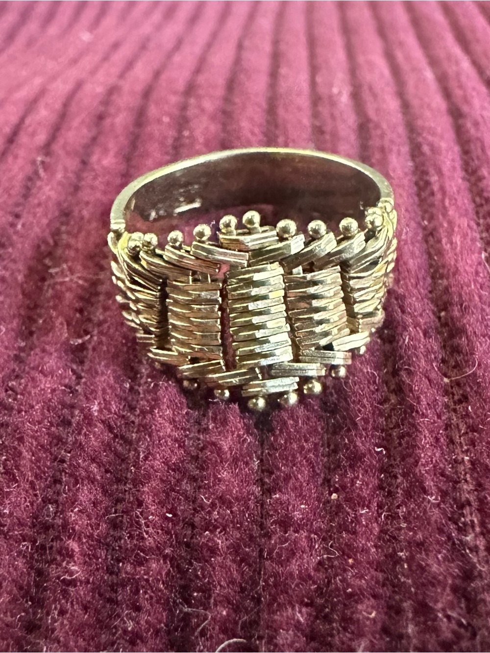 Vintage Imperial Gold 14k Intricately Woven Ring US Size 3
